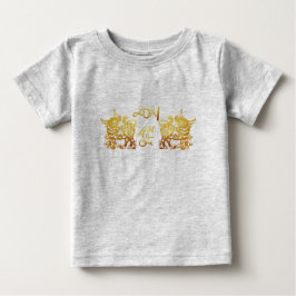 Camiseta De Bebé Tee de bebé chino de Golden Ox con papel de corte 