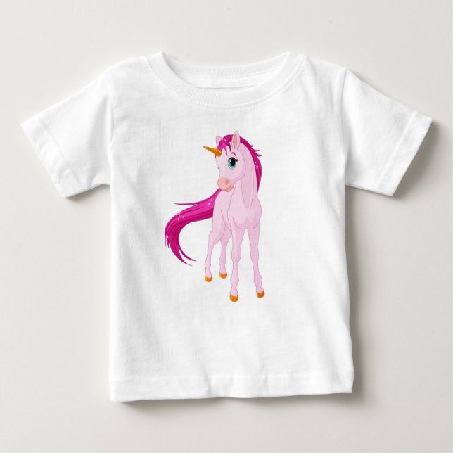 Camiseta De Bebé Tee de bebé de Unicorn (Anverso)
