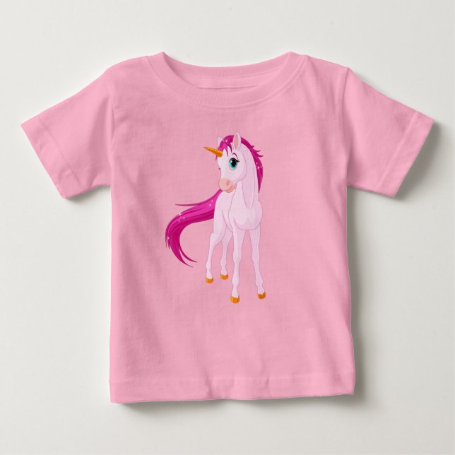 Camiseta De Bebé Tee de bebé de Unicorn (Anverso)