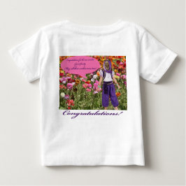 Camiseta De Bebé tee de bebé. Felicitaciones. ocelot/genie