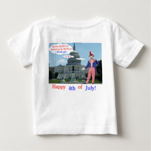 Camiseta De Bebé tee de bebé. Feliz 4. rata/unclesam