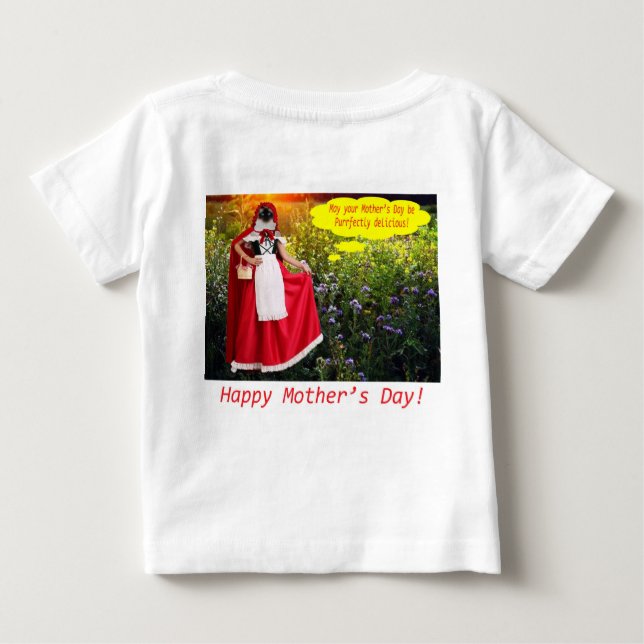 Camiseta De Bebé tee de bebé. Feliz Día de la Madre ragdollcat/litt (Reverso)