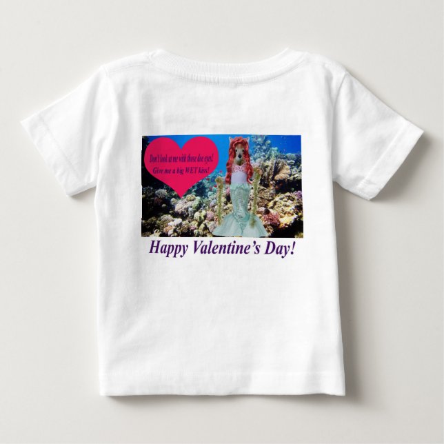 Camiseta De Bebé tee de bebé. Feliz Día de San Valentín. (Reverso)