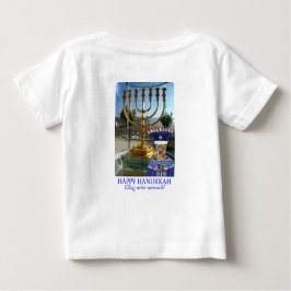 Camiseta De Bebé tee de bebé. Feliz Hanukkah. león