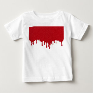Camiseta De Bebé Tee de bebé rojo de tomate goteo - Personalizable