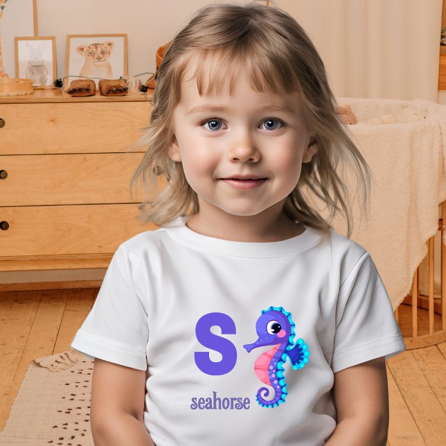 Camiseta De Bebé Tee de caballito de mar para niños pequeños (Subido por el creador)