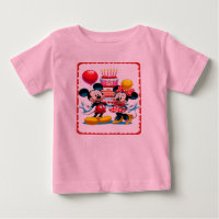Tee de celebración de cumpleaños de Mickey y Minni