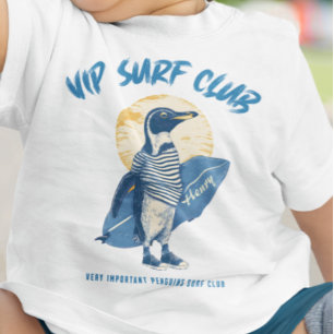 Camiseta De Bebé Tee de nombres personalizados del club de surf VIP