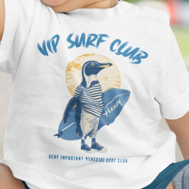 Camiseta De Bebé Tee de nombres personalizados del club de surf VIP (Subido por el creador)