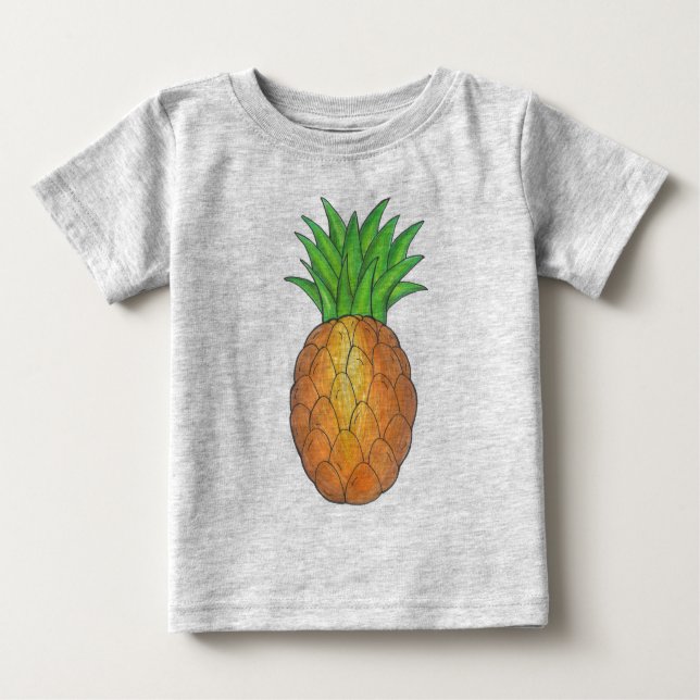 Camiseta De Bebé Tee de piña tropical (Anverso)