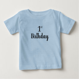 Camiseta De Bebé Tee de primer cumpleaños de impresión minimalista