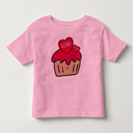 Camiseta De Bebé Tee de San Valentín con torta