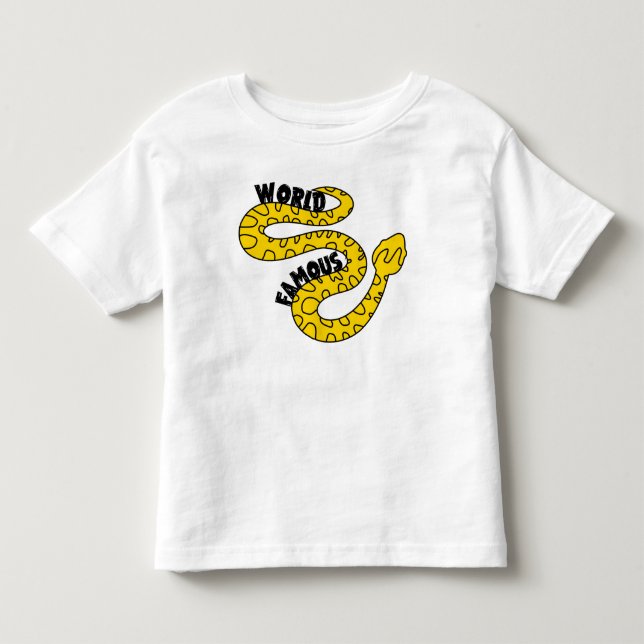 Camiseta De Bebé Tee de serpiente famoso en el mundo infantil (Anverso)