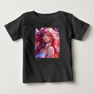 Camiseta De Bebé Tee del bebé de la anime del cambio inclinado