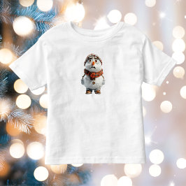 Camiseta De Bebé Tee del niño pequeño de Snowman