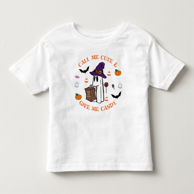 Camiseta De Bebé Tee fantasma de truco o tratamiento (Anverso)