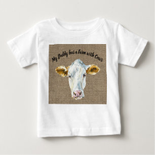 Camiseta De Bebé Tee for Baby Boy con cara de vaca