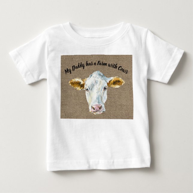 Camiseta De Bebé Tee for Baby Boy con cara de vaca (Anverso)