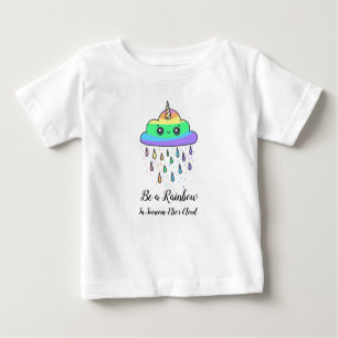 Camiseta De Bebé Tee gráfico en la nube arcoiris para niños