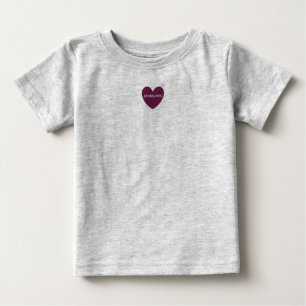 Camiseta De Bebé Tee orgánico para bebés - Corazón Raspberry HAMbyW