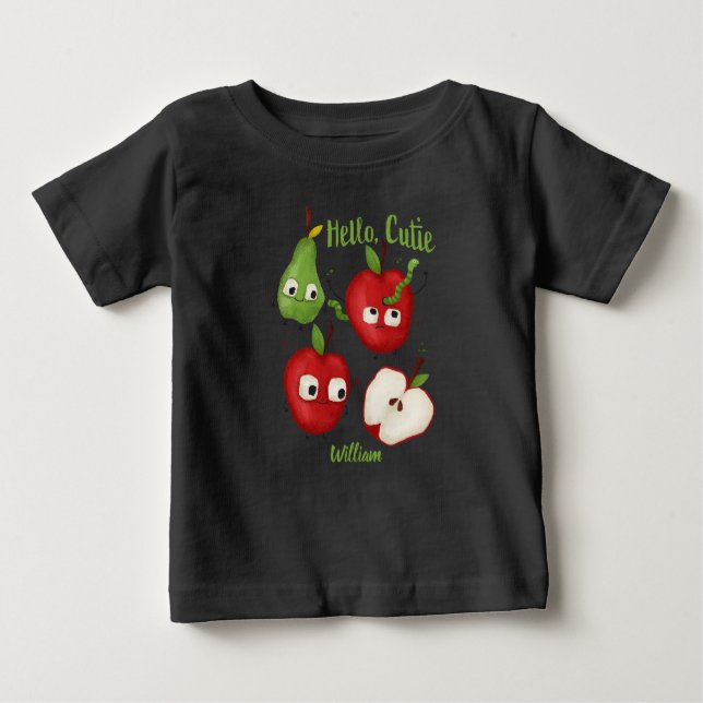 Camiseta De Bebé Tee personalizado de fruta para bebés (Anverso)