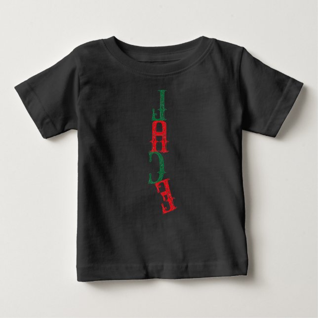 Camiseta De Bebé Tee verde y rojo Jace (Anverso)