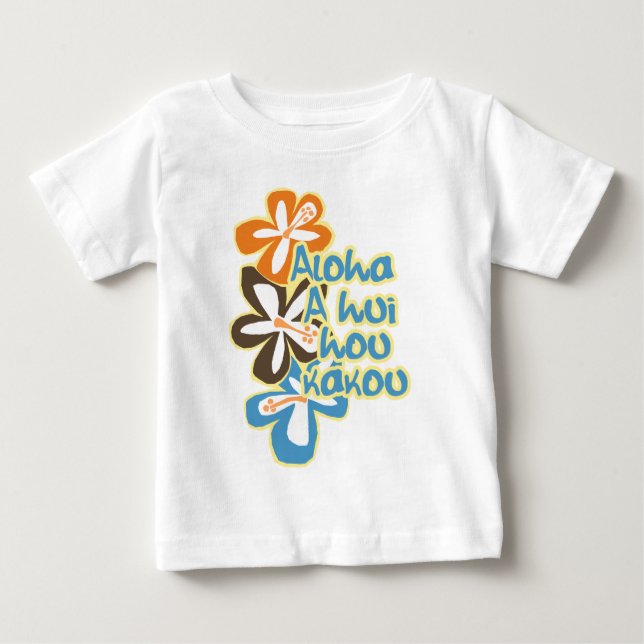 Camiseta De Bebé Tees de infante de flores Pokii (Anverso)