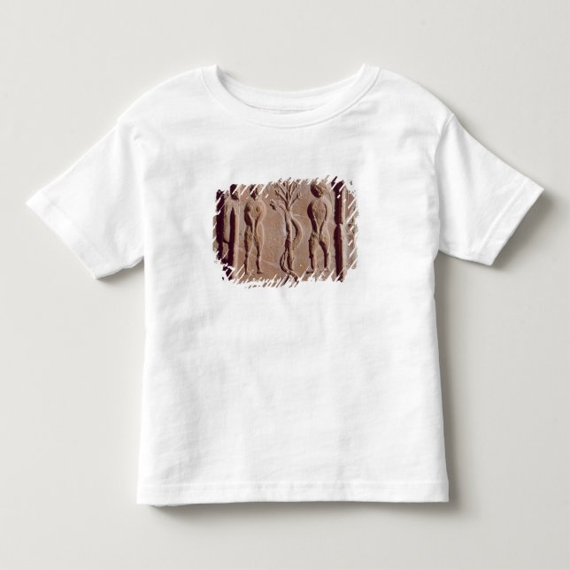 Camiseta De Bebé Teja que representa Adán y a Eva, romanos (Anverso)