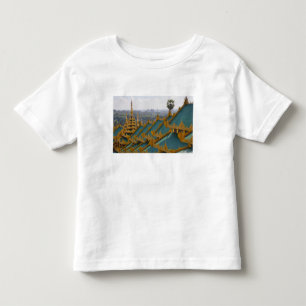 Camiseta De Bebé Tejados de la Pagoda Shwedagon, Yangon, Myanmar