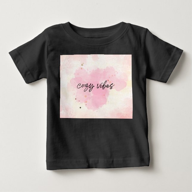Camiseta De Bebé tejido suave de color cálido (Anverso)