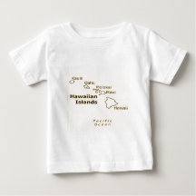 Tejidos de bebé de Hawaiian Map