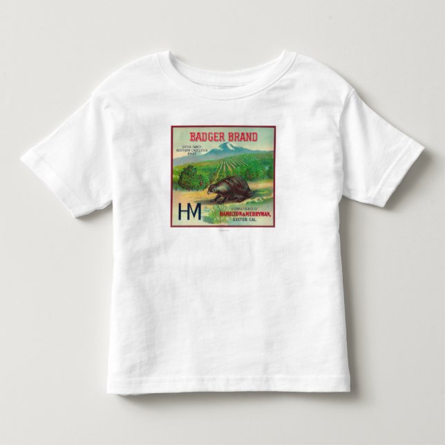 Camiseta De Bebé Tejón LabelExeter anaranjado, CA (Anverso)