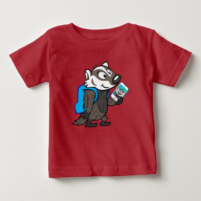 Camiseta De Bebé Tejón Selfie del nacido en el baby-boom del (Anverso)