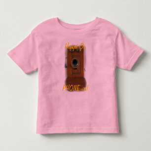 Camiseta De Bebé Teléfono de época "Conectado a la atención telefón