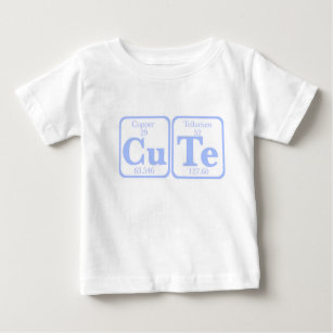 Camiseta De Bebé Telurio de cobre (CuTe) -- Azul