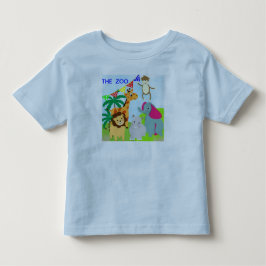Camiseta De Bebé Tema de animales del zoológico