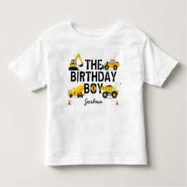 Camiseta De Bebé Tema de construcción Dump Camión niños Cumpleaños