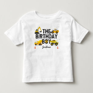 Camiseta De Bebé Tema de construcción Dump Camión niños Cumpleaños