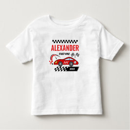 Camiseta De Bebé Tema de cumpleaños de niño de un coche de carreras