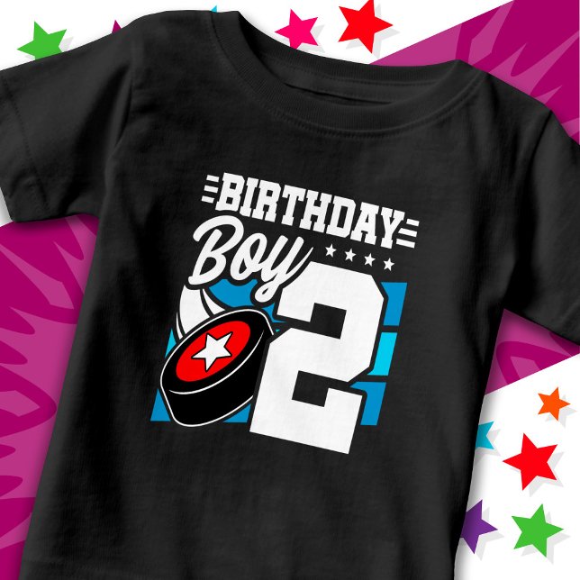 Camiseta De Bebé Tema de Fiesta de hockey de 2 años niño de segundo (Subido por el creador)