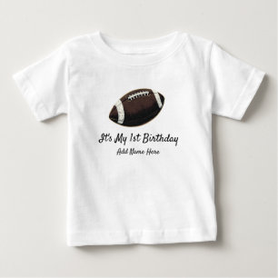 Camiseta De Bebé Tema de fútbol personalizado Cumpleaños primer año