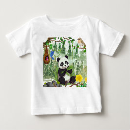 Camiseta De Bebé Tema de la jungla de Panda