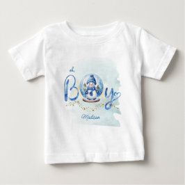 Camiseta De Bebé Tema del invierno de Snowman Oh Boy