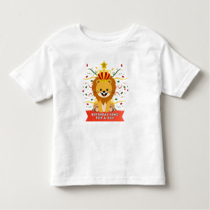 Camiseta De Bebé Tema Del León De Cumpleaños De Rey Por El Día De L