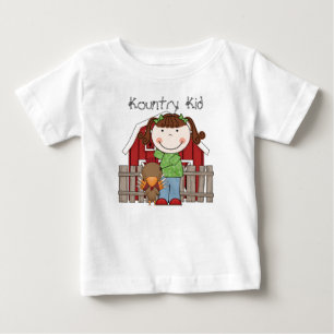 Camiseta De Bebé Tema del país Kountry Kid, Barn T-Shirt