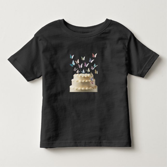 Camiseta De Bebé Tema del pastel Feliz cumpleaños (Anverso)