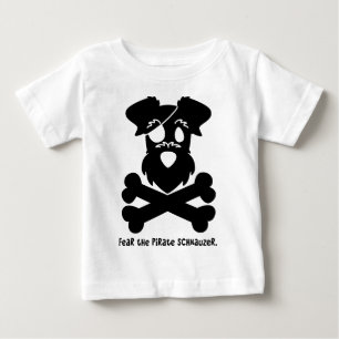 Camiseta De Bebé Tema el Schnauzer del pirata