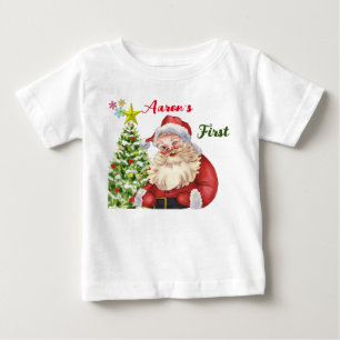 Camiseta De Bebé Tema personalizado de los Navidades de guijarros d