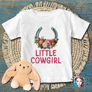 Camiseta De Bebé Tema Vaquero Pequeña Vaquera