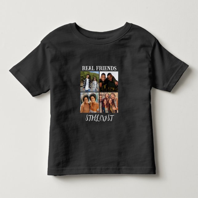 Camiseta De Bebé Temp fotográfico personalizado "Los verdaderos ami (Anverso)